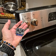 Appliance control replacement during stove repair